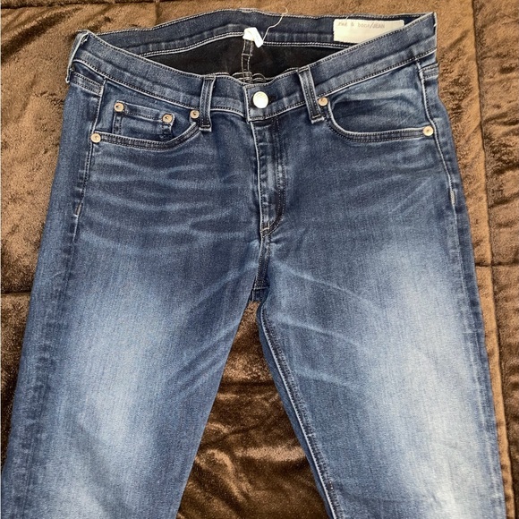 Rag & Bone Saxby Medium Wash High Rise Skinny Jeans Size 30 - Picture 3 of 6